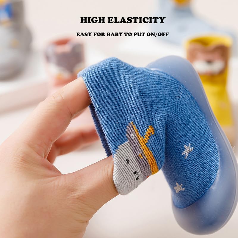 Baby Non Slip Socks Shoes Toddler Girls Boys First Walking Shoes Infant Indoor Floor Slipper Sneakers 2 Pairs - Image 4