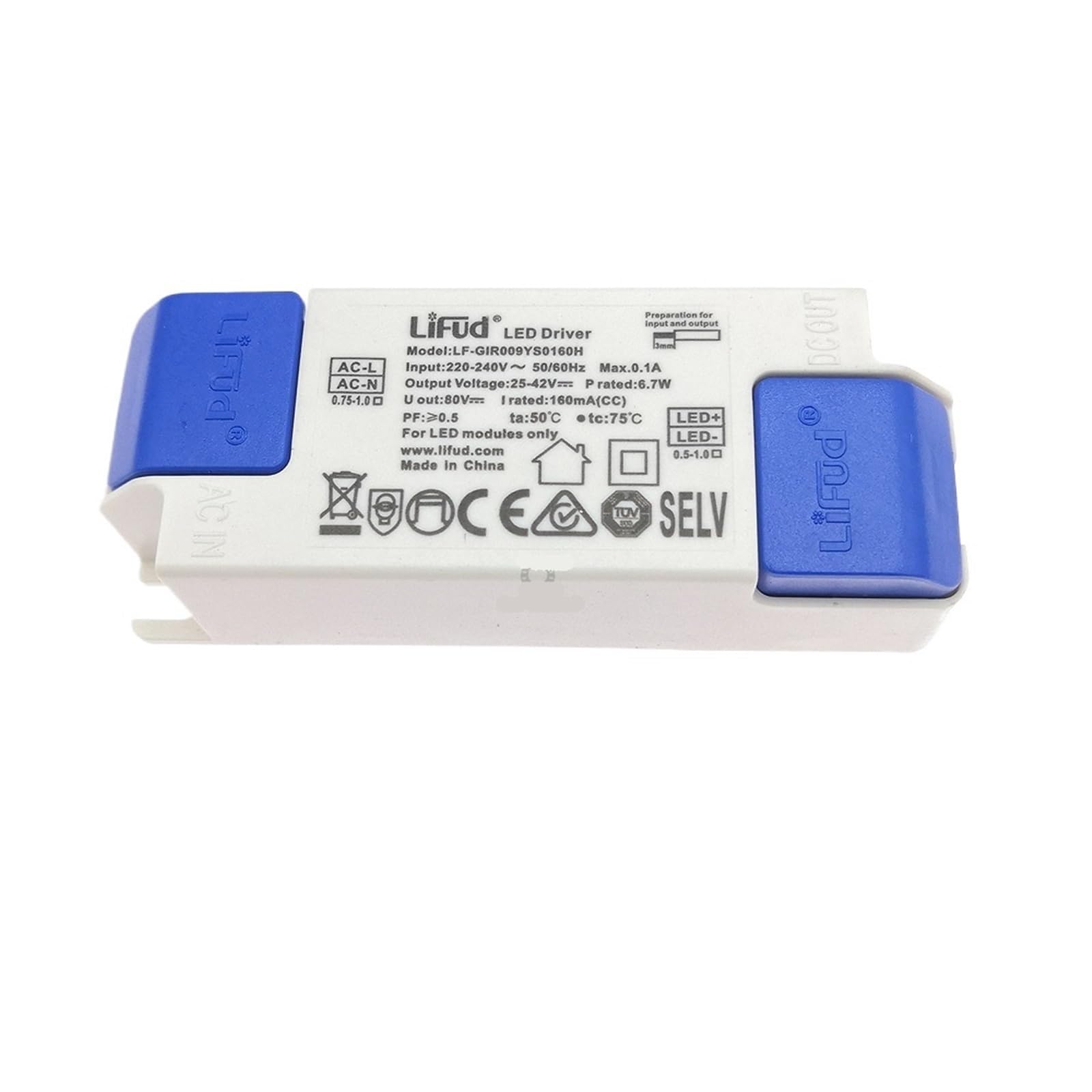 FCARUMIQP 1pcs LED Driver LF-GIR009YS No Flicker Series AC220-240V DC25-42V 135mA 160mA 180mA 200mA Power Supply(LF-GIR009YS0160H)