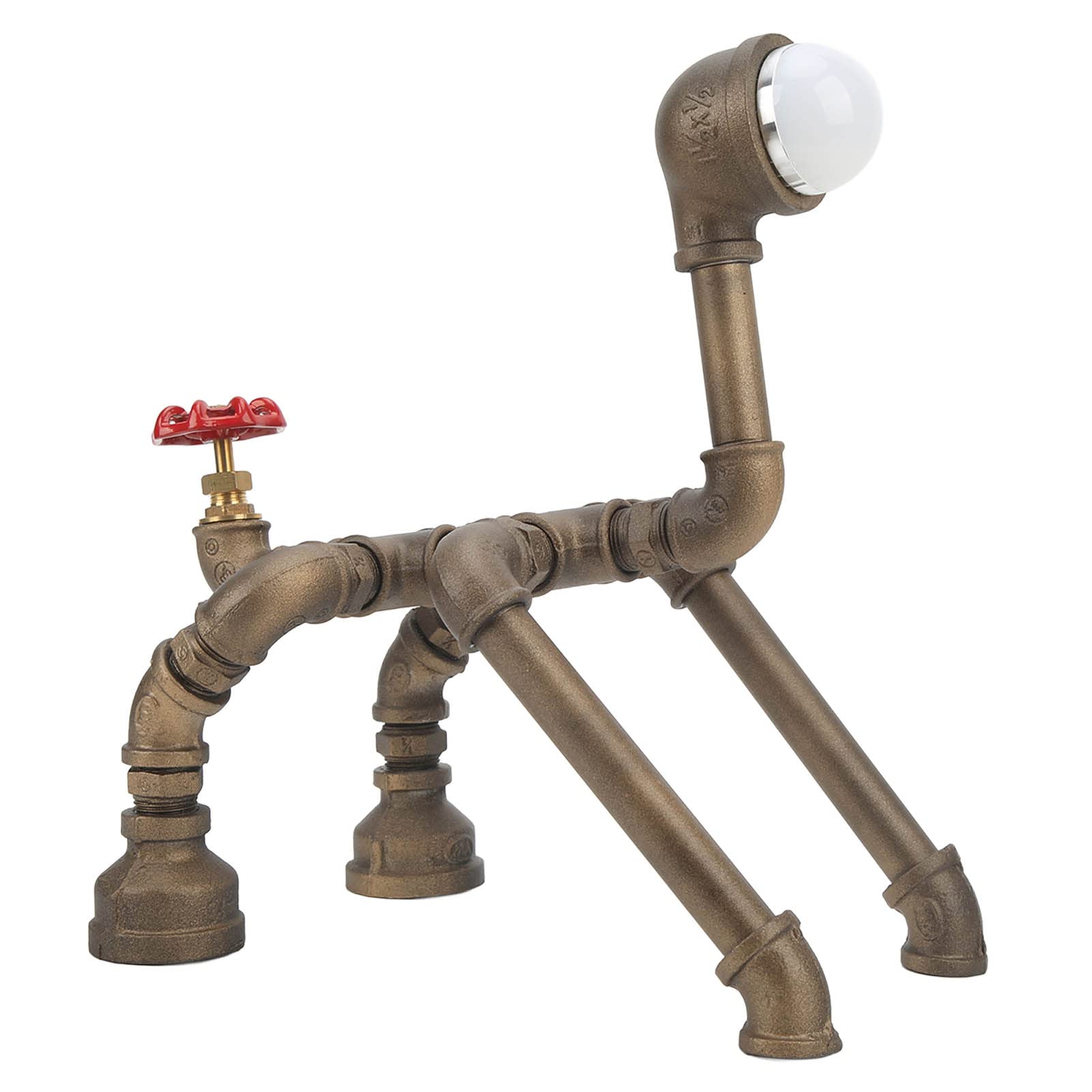 YWBL-WH Lampada Steampunk Tavolo Industriale Ferro LED Luce da Scrivania