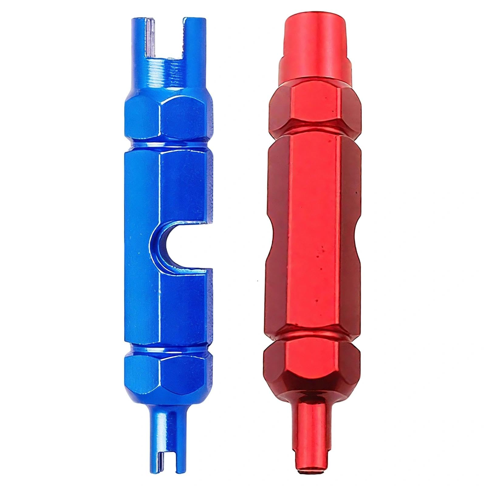 Presta Valve Core Removal Tool 2PCS,Multifunctional Tyre Valve Removal Tool, Portable,for Conventional Schrader Valves, Detachable Presta Valves Core, Tubular Tires and Presta Valve Extension Rods
