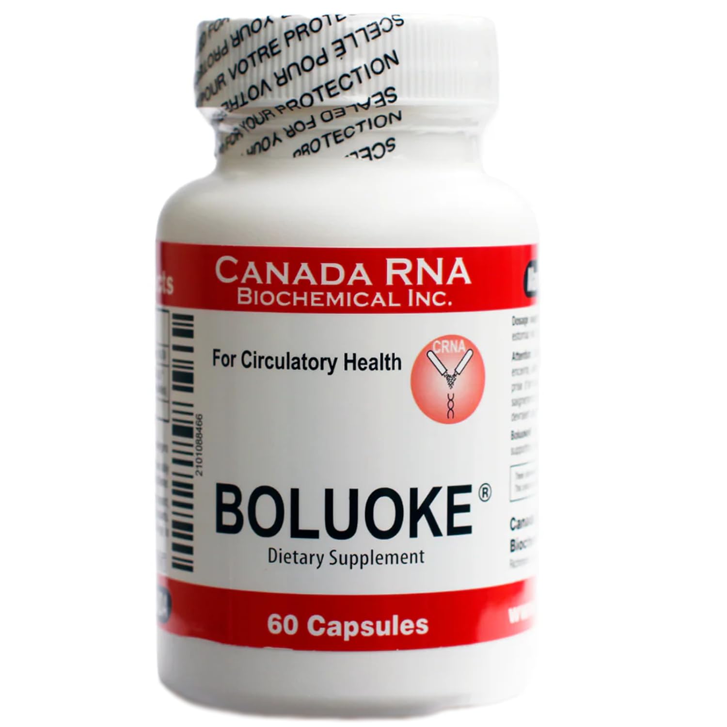 Canada RNA Boluoke(Lumbrokinase) for Circulatory Health 60 Capsules