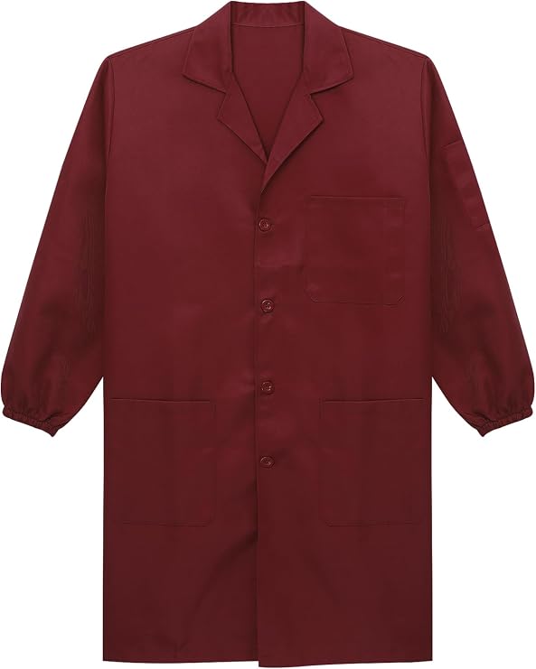 Unisex Mens Womens Workwear Uniform Resistant Lab Coat Professional Work Jackets