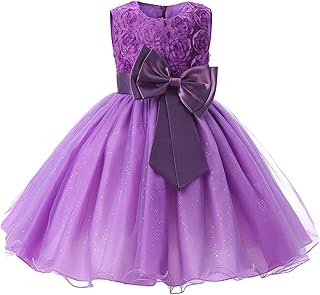 Vestido Verano con Rosas para Ninas Noche Mangas Pequenas Ninos Actuaciones