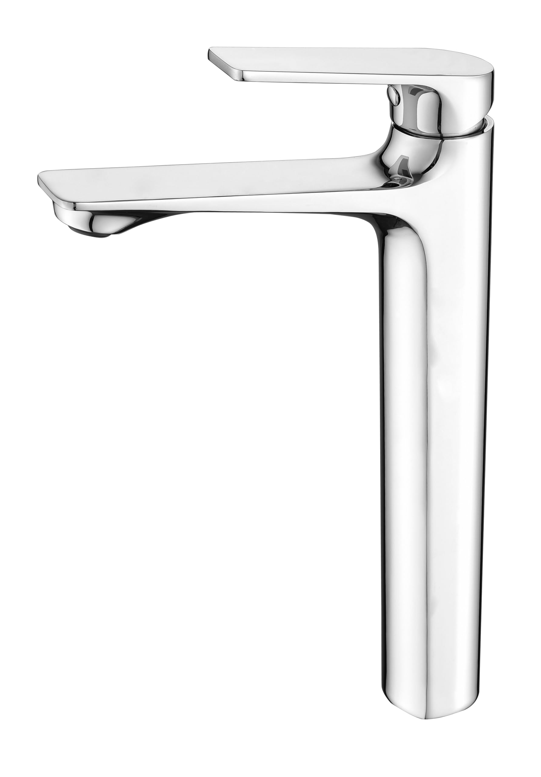 Single Lever Basin Mixer Heavy Duty Wash Basin Faucet Cold & Hot Water Bathroom Faucet Lavatory Vanity Tap Height-Increasing Square (Chrome)