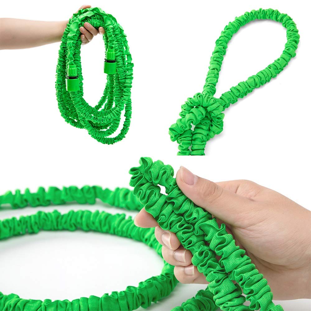 Manguera de jardín Manguera de Agua Flexible Extensible Manguera Mangueras de plástico Tubería con Pistola rociadora for regar rociador de Lavado de Autos (Size : 50FT-15M Extended)