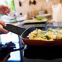 Vista 4 de Evoio Fundas de mango de sartén de hierro fundido, fundas para mango de olla, resistentes al calor, resistentes al calor, fundas para mango