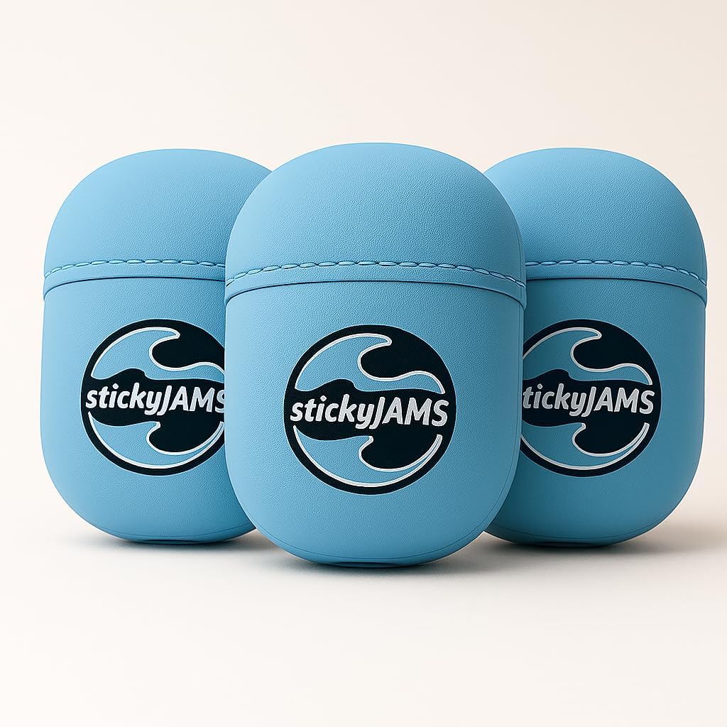 Sticky Jams Light Blue, Headgear Insert for Wireless Headphones 1/3 Pack (3)