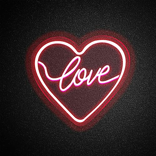 DYBDEU Neon Signs personnalisés, Panneau de LED personnalisé à la Main, Signe de néon LED Palm LED Sign pour la décoration de la Boutique/Panneau Mural pour l'art, la Chambre à Coucher Cover