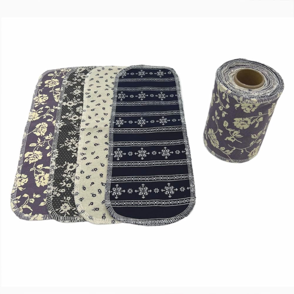 Reusable Toilet Paper Towels 24 Count Roll,Washable Absorbent No Tear Bidet Towels Cotton Cloth,Zero Waste Cleaning Supplies for Bathroom(4 Colors Rose)