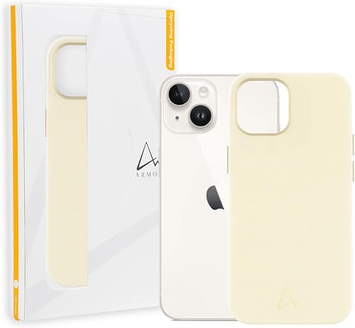 Armor Leather Magnetic Case for iPhone 15/14 / 13, Twilight White