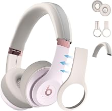【3 in 1】 Silicone Case for Beats Solo 4 Headphones, Protective Silicone Covers for Beats Solo 4 Shell/Ear Pad/Headband Cover, Accessories Silicone Skin Protecto