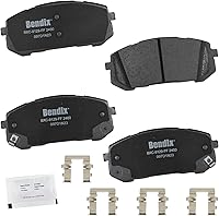 Vista 395 de Pastillas de Freno Delanteras Cerámicas Bendix Priority1 CFC430A para Modelos Selectos INFINITI G35, I30, Nissan 350Z, Altima, Juke, Maxima, Sentra