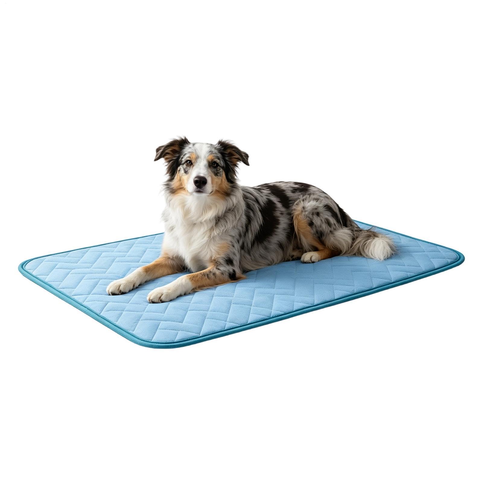 Dog Cooling Mat, Non-slip Pet Kennel Cooling Pad, Washable Kitten Ice Silk Mat, Scratchproof And Waterproof Cool Bed For Small Medium Large Dogs Cats, Blue
