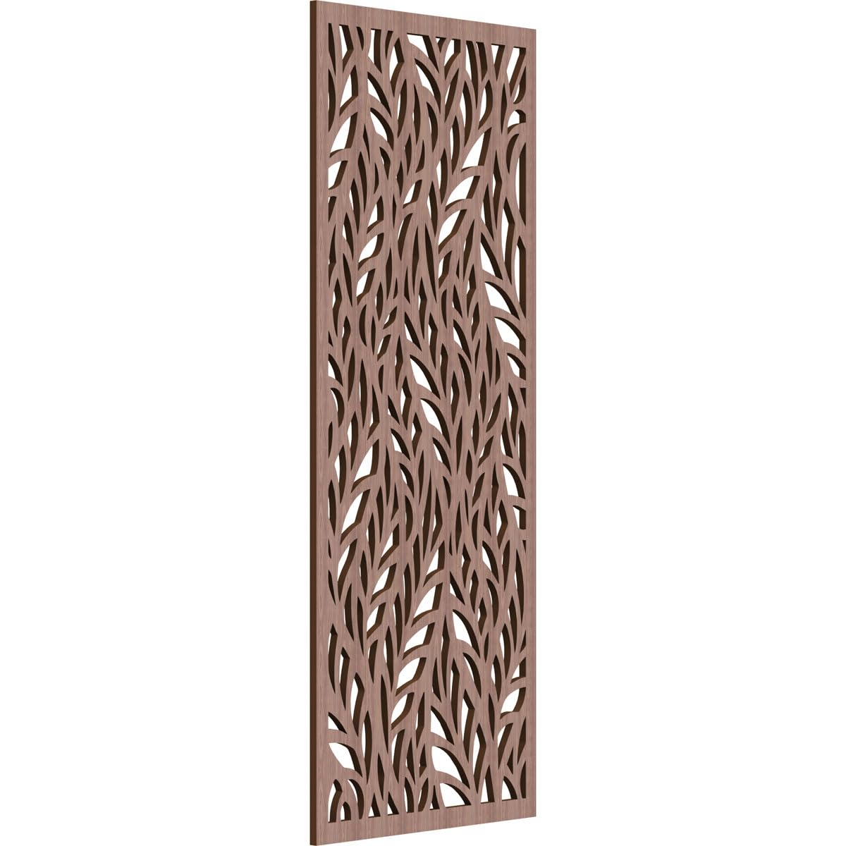 Ortonville Decorative Pierced Fretwork Wood Wall Panels, 17 3/8"W x 44 3/8"H x 3/8"T, Walnut