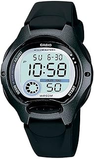 Casio women's grey dial silicone band watch - lw-200-1bvdf