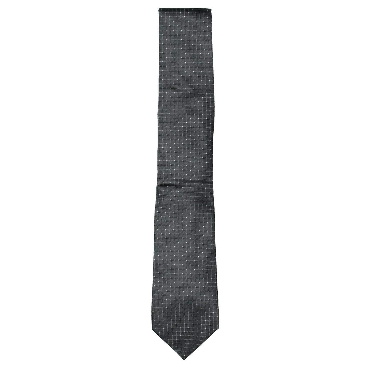 Ryan Seacrest Distinction Mens Victor Dot Grid Silk Pindot Regular Tie Gray O/S