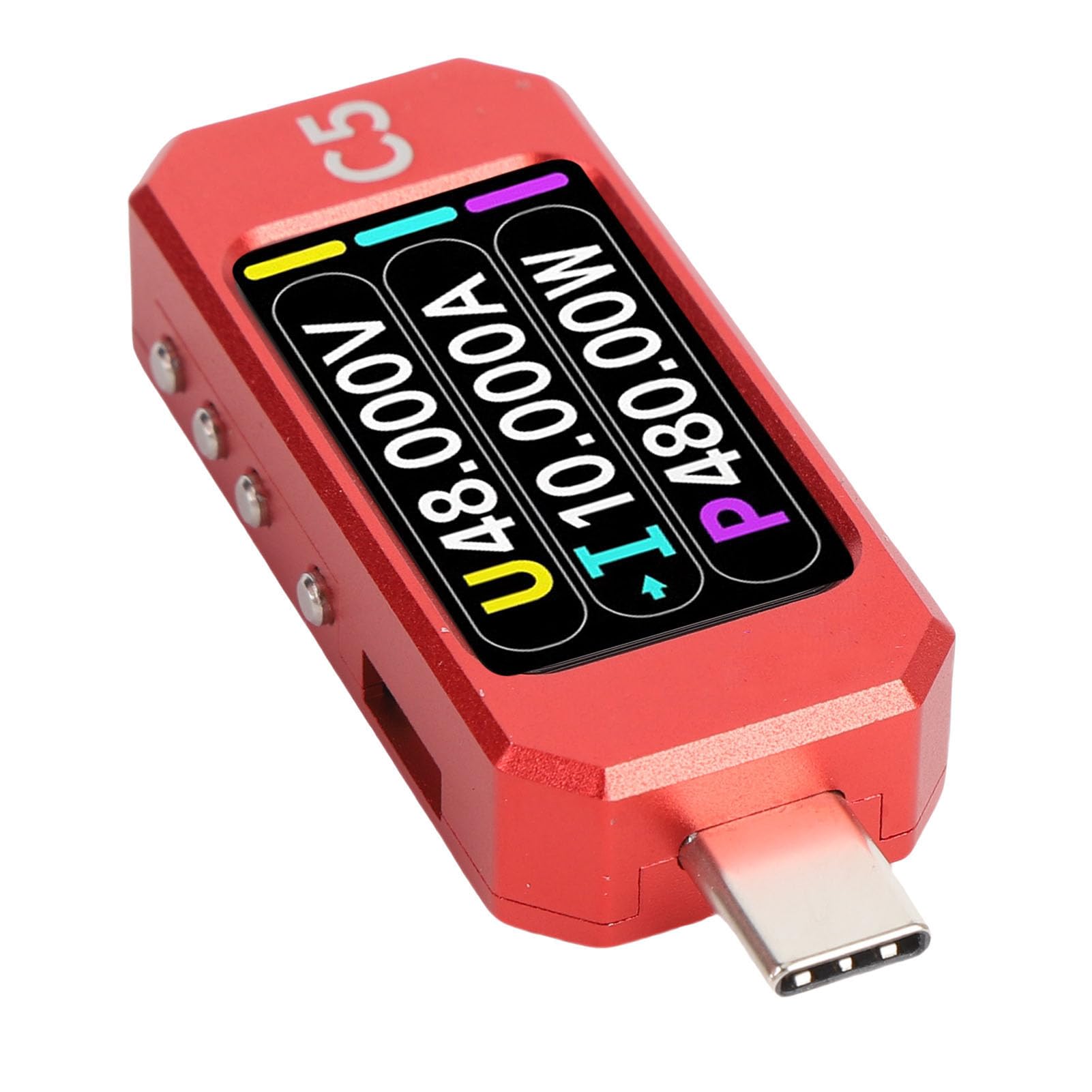 Miernik Mocy Testera USB C, Multimetr Multimeter Ammeter Multimeter Tester Type-C, 0-6A 3,3-48V USB Prąd USB i Tester Napięcia Obsługa USB PD3.1 EPR.1 EPR