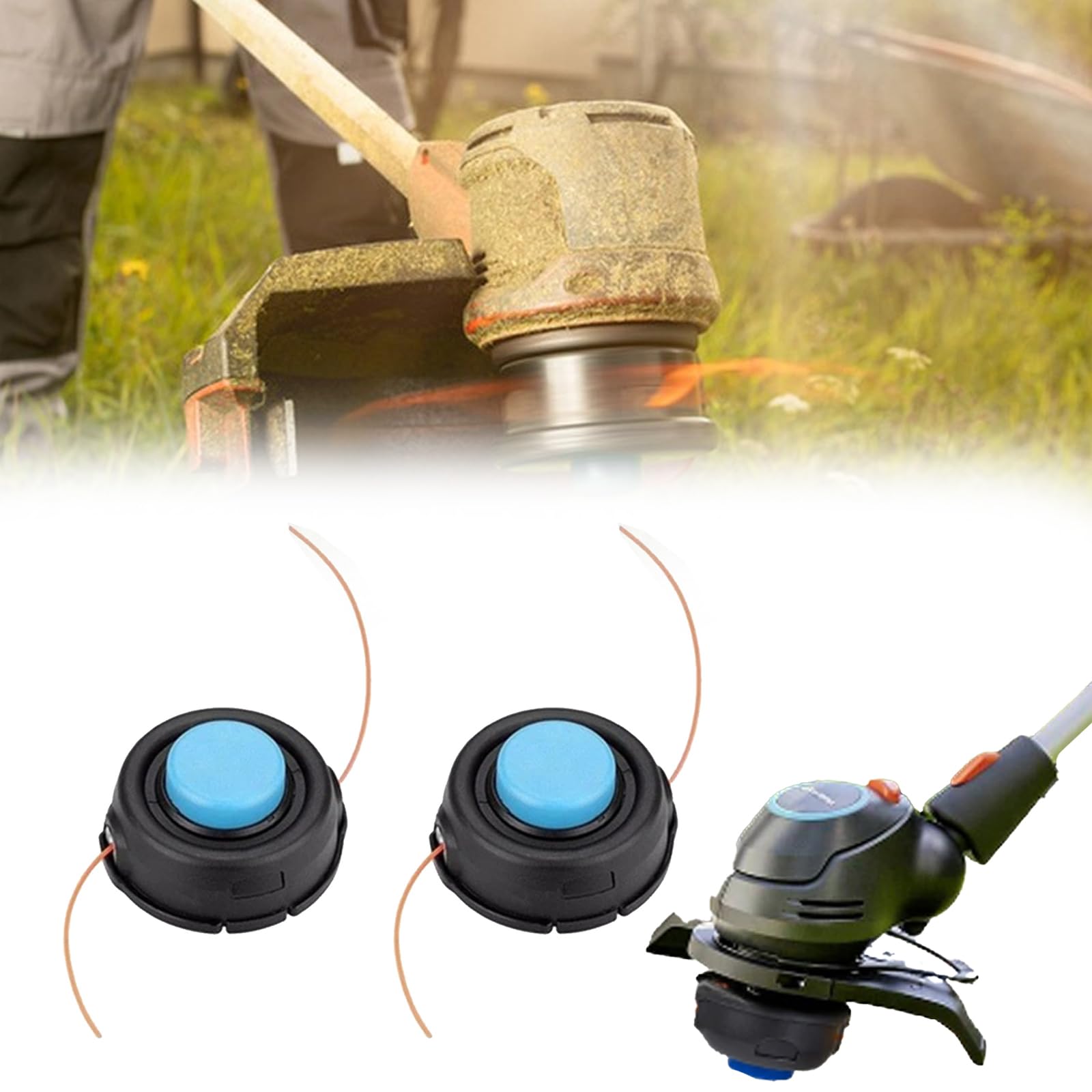 2 Pezzi T45x Testine Decespugliatore per Husqvarna Tap Advance T45x Testina Decespugliatore per Husqvarna Testina di Ricambio per Tosaerba Accessori per Utensili da Giardino T45 T45x