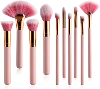 Juego de brochas de maquillaje, 10 piezas, he...