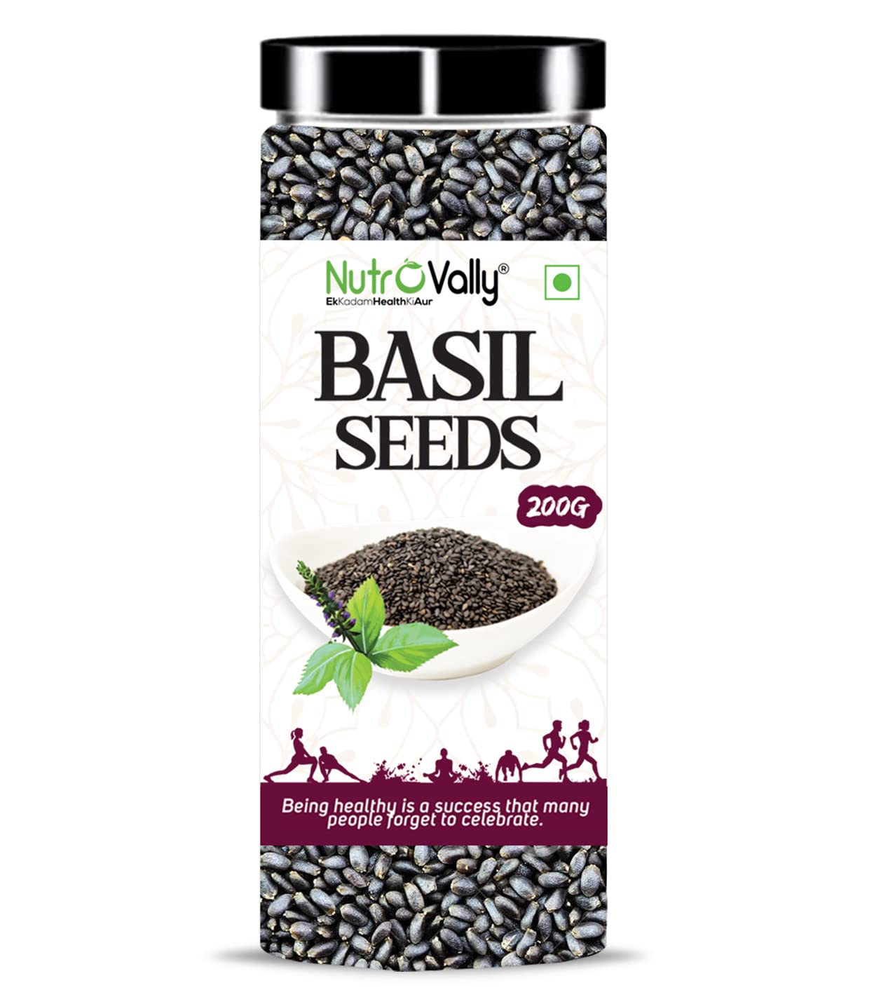 NutroVally Raw Basil Seeds Sabja Seeds for Weight Loss & Boost
