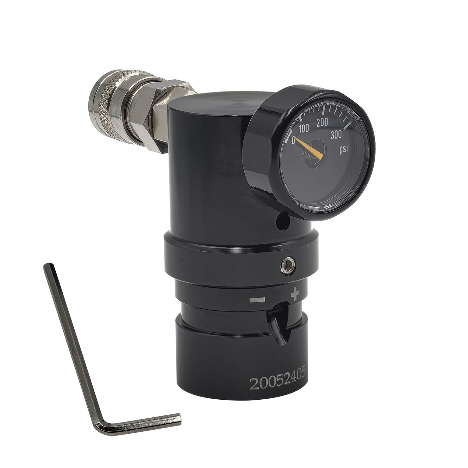 HPA Low Pressure MR Reg GEN2 Micro CO2 Regulator Adjustable with US 2202 Foster Output 20psi to 200psi for Airsoft Pistol PCP Paintball (Only Regulator)