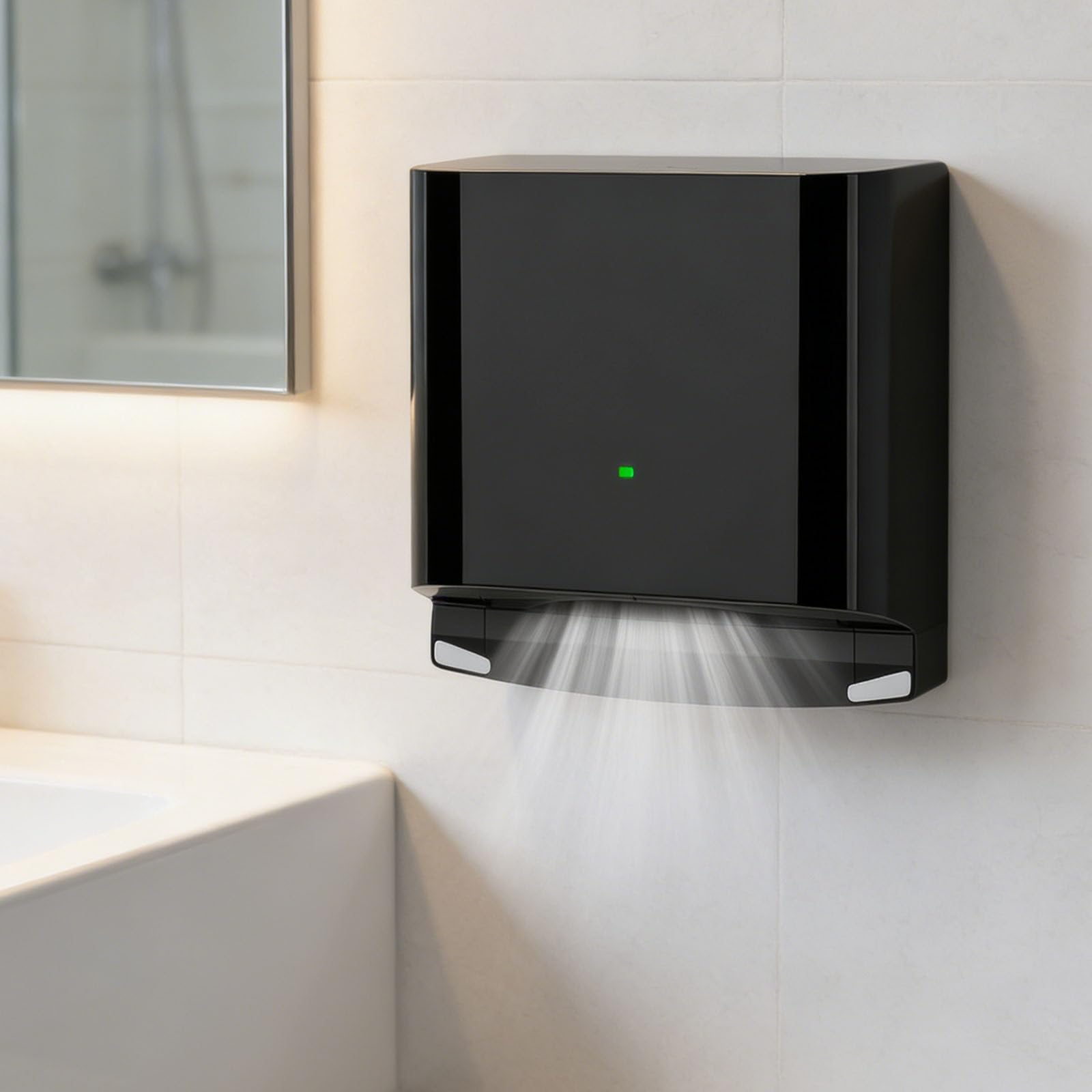 Händetrockner, Händetrockner Automatischer Infrarotsensor Handtrockner Leise Gewerbe Und Haushalt 1250w Black