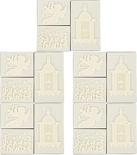 COHEALI 5 Boxes Wooden Seal Wooden DIY Scrapbook Bird cage Decorative Cartoon Stamper DIY Ink Stamp Christmas Wooden Rubber Stamp Eraser DIY Seal DIY Material Stamp Seal Oak