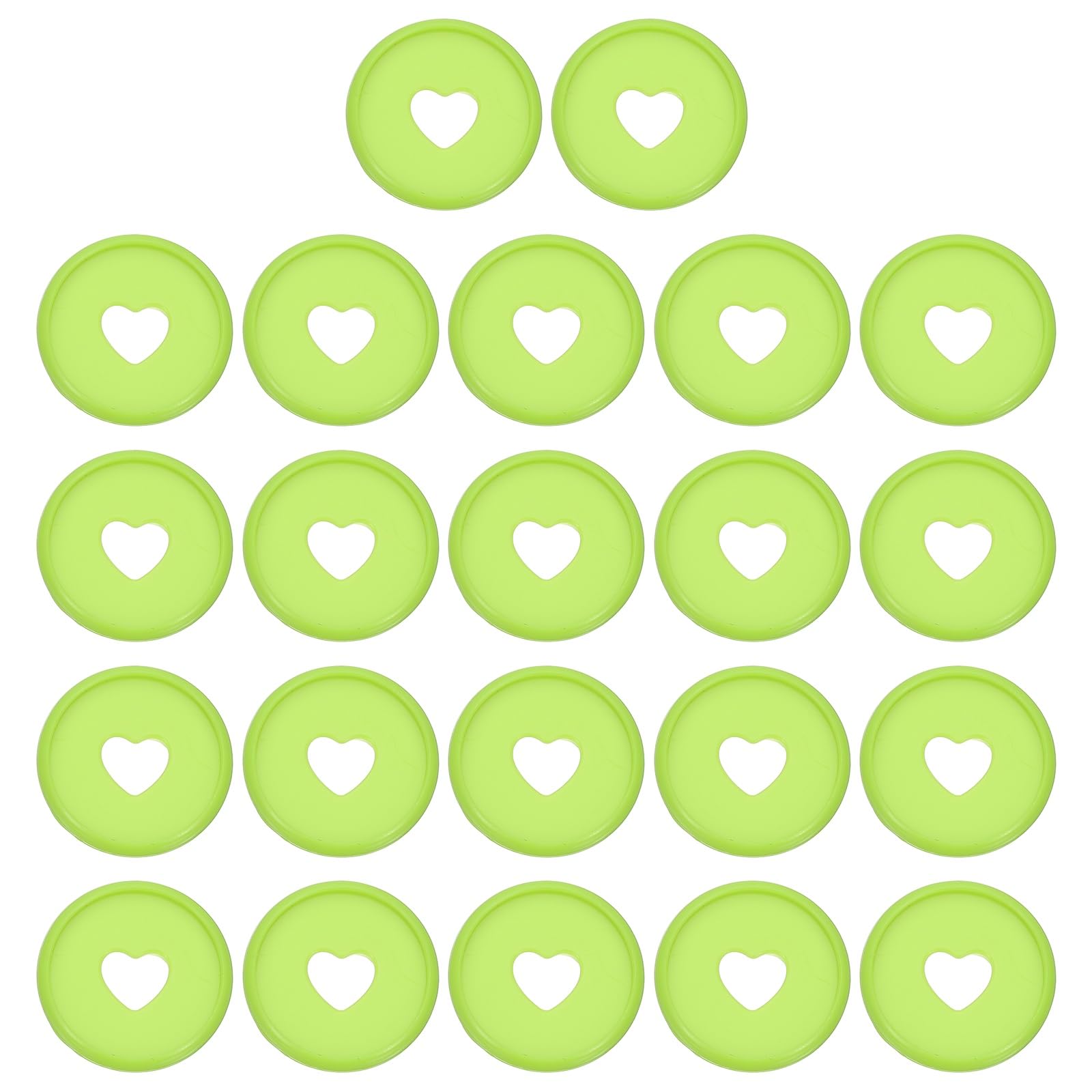 PATIKIL 35mm Plastic Book Binding Discs, 22 Pack Discbound Expansion Discs Heart Binder Rings for DIY Notebook Planner, Avocado Green