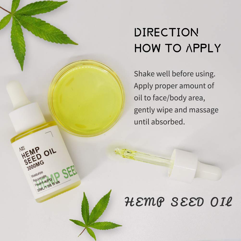 Face HempSeed Oil, Natural Moisturizing Facial Oil, Remove Wrinkles, Dryness, Rough Skin, Anti Aging Skin Care Glow Oil for Face, Neck and Eye, 1.06oz : Beauty & Personal Care