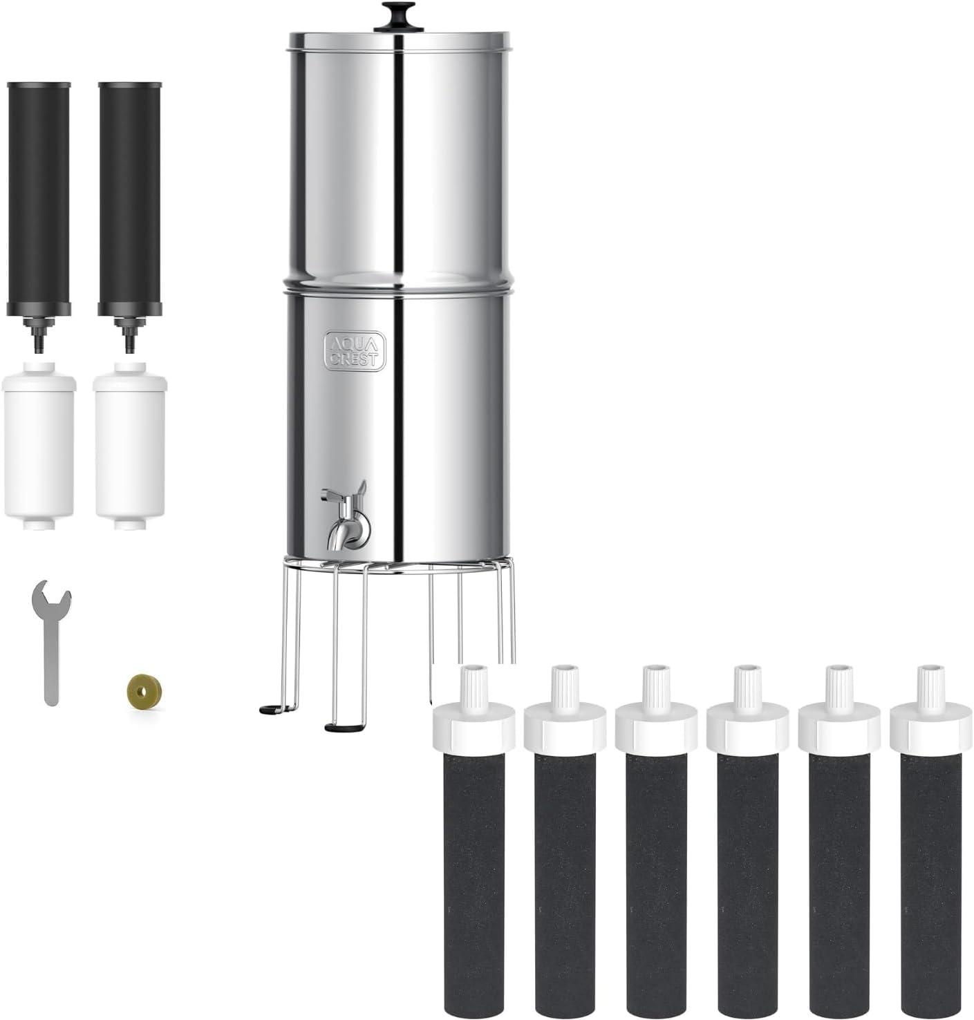 AQUA CREST Gravity Water Filter System and Water Bottle Filter