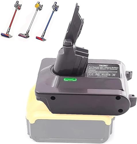TPDL Adaptador de batería para Dyson V7, para batería Dewalt de 20 V, convertidor a Dyson 21.6V V7 convertidor de vacío de mano absoluto, Motorhead