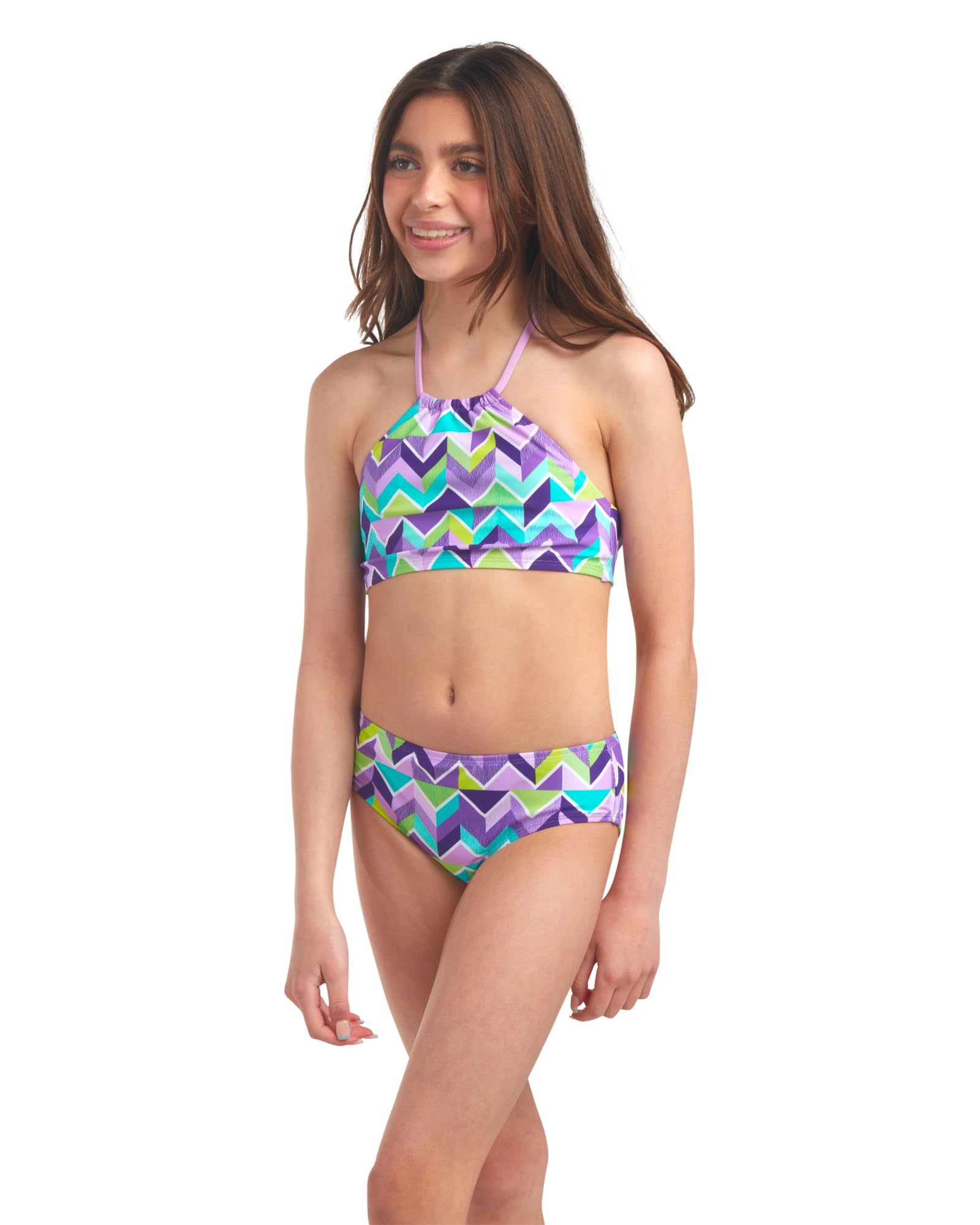 Kanu Surf Girls' Mahina Beach Sport Halter Bikini 2-Piece Swimsuit