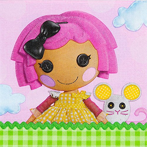 Adorable Lalaloopsy Luncheon Napkins Birthday Party Tableware (16 Pack), Multi Color, 6.5