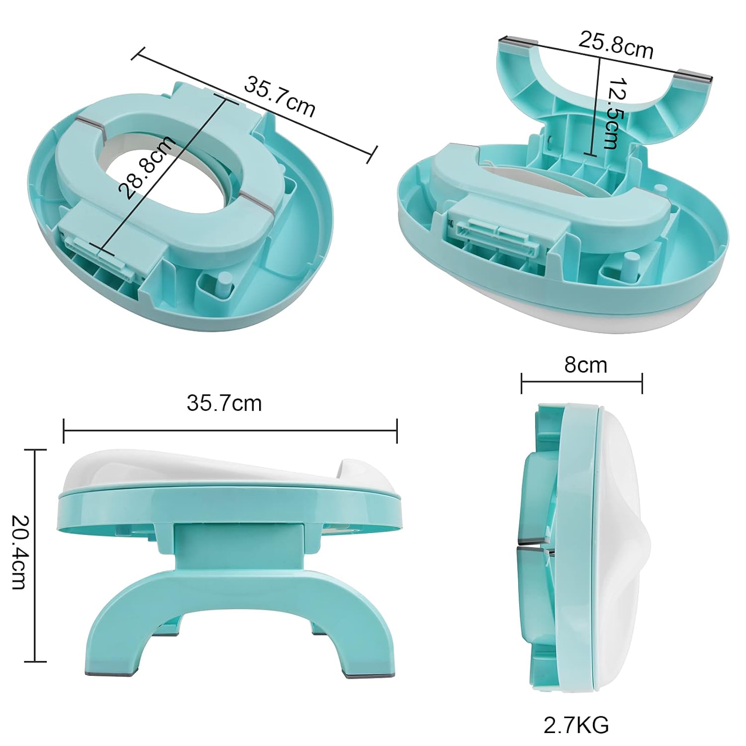 Amagoing Travel Potty Training Seat, 2-in-1 Mio Portable Potty for Toddler & Kids with Travel Bag and Refill Bags : Baby