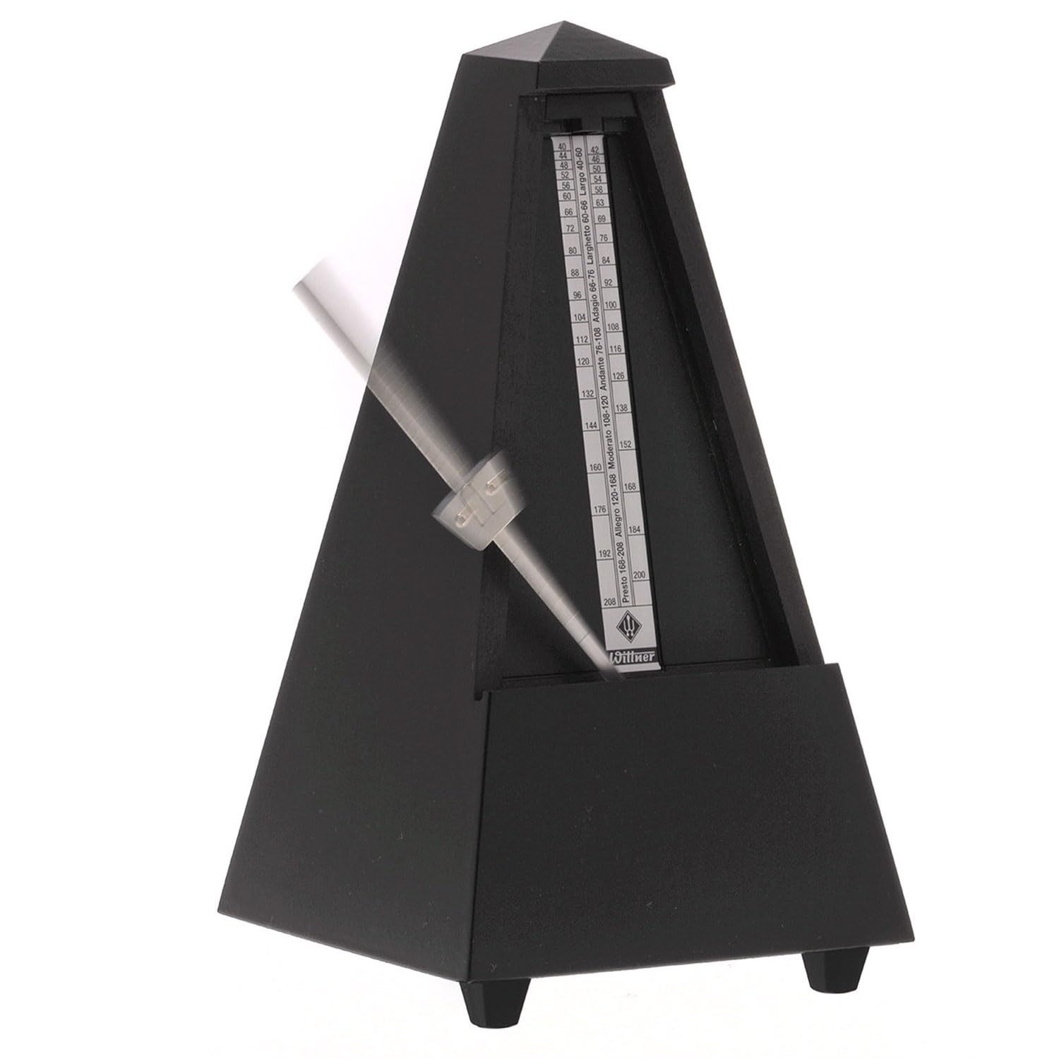 Wittner 816M - Metrónomo mecánico de madera con campana, color negro mate con gamuza de microfibra Keepdrum