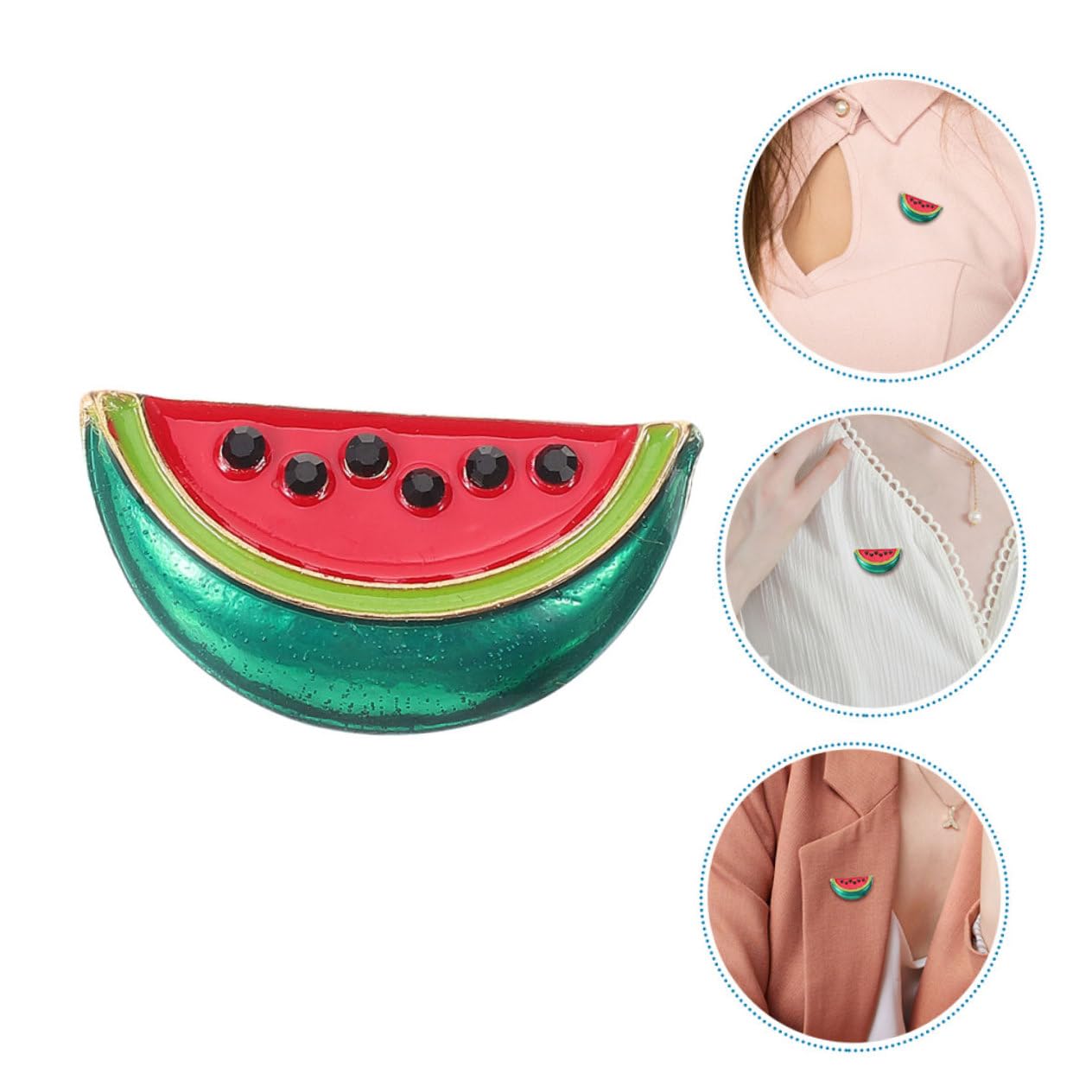 TOPBATHY 32 Stk Wassermelonenbrosche Cartoon-wassermelonen-brosche Sommerfrucht Brosche Anstecknadel Lebensmittelbrosche Lustige Anstecknadel Süße Emaille-pins Schalkragen-clips