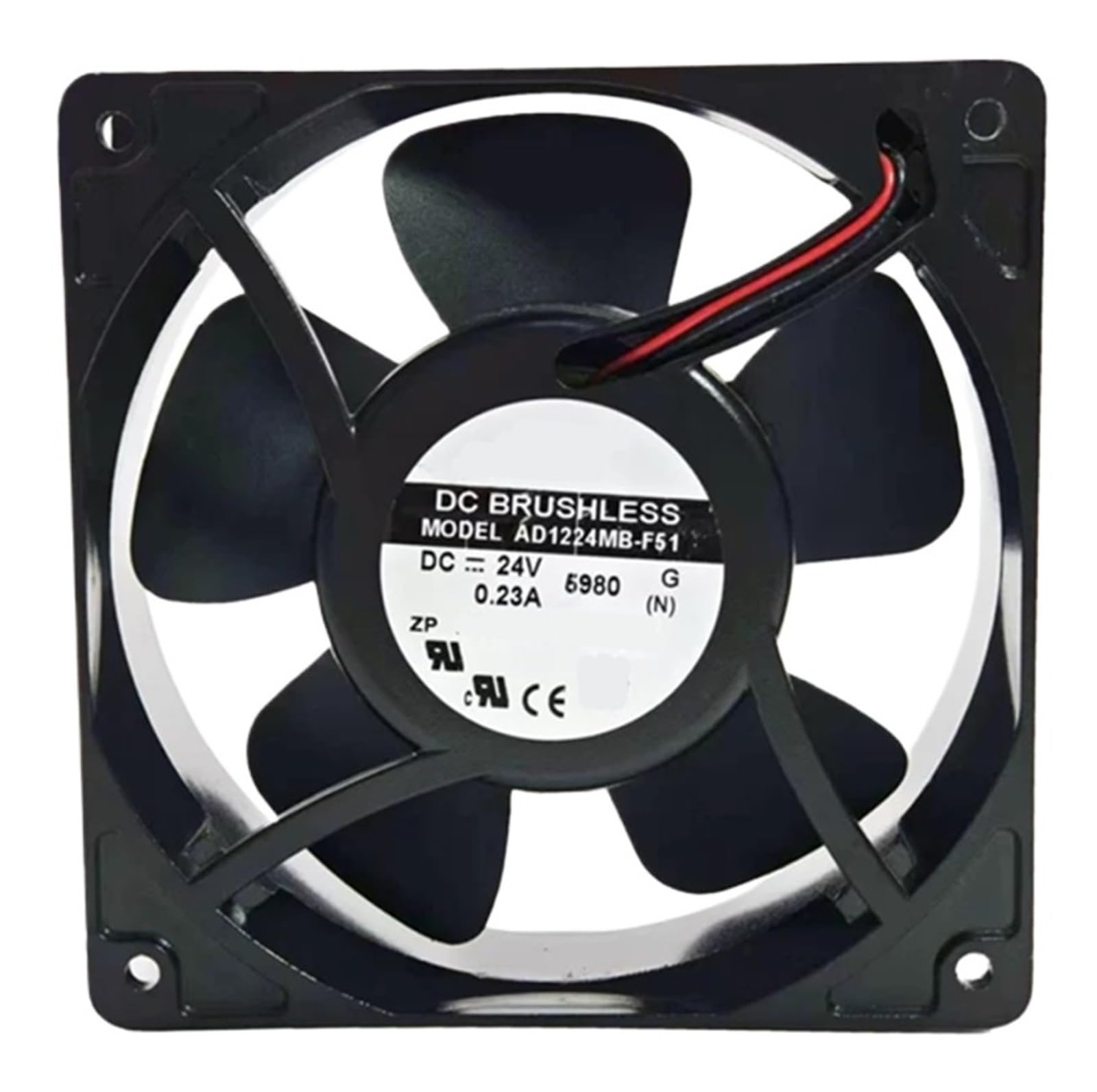 LZIKKGKI Cooling Fan AD1224MB-F51 DC 24V 0.23A 5.52W 2540RPM 12cm 12038 120 * 120 * 38mm 2-Wire