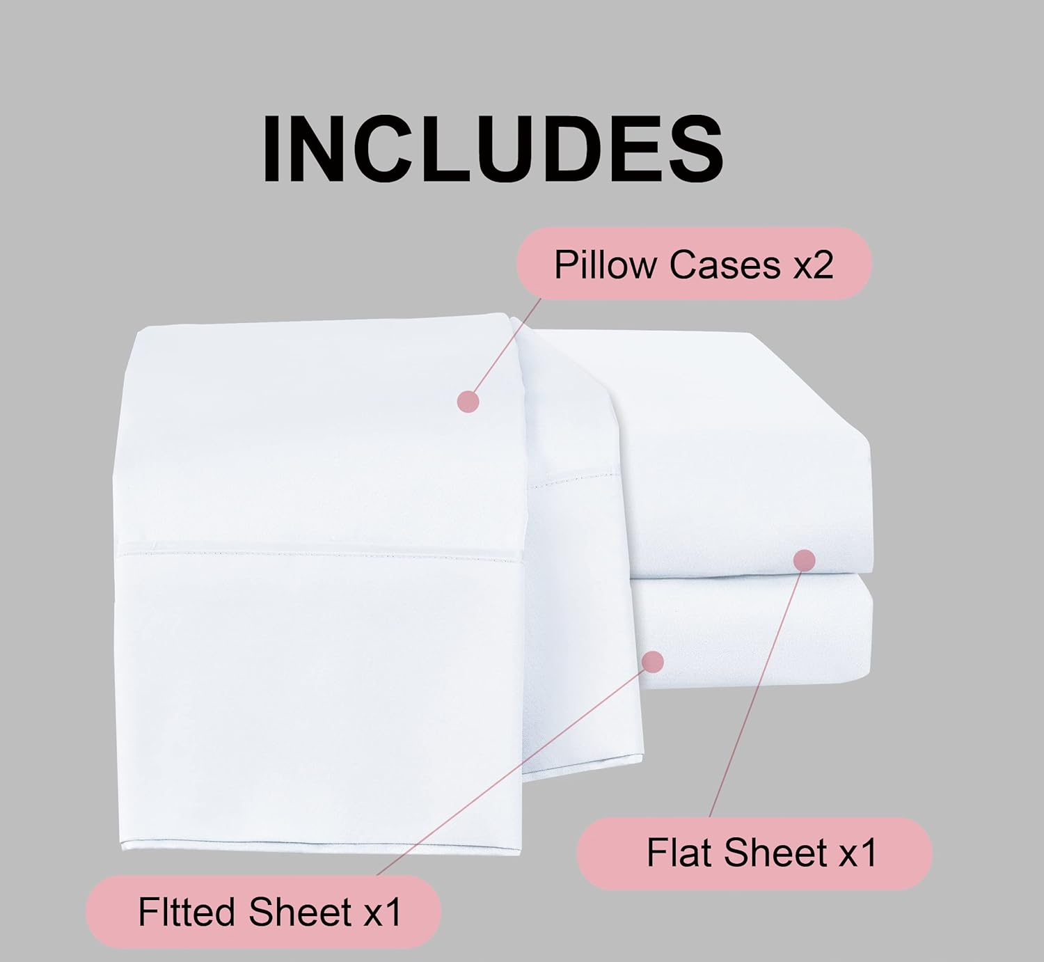 Shunjie.Home 100% Cotton Queen Bed Sheets Set - 600 Thread Count Sateen - 4 Piece Bed Sheet Set, Deep Pocket with All Around Elastic, Breathable & Durable Hotel Luxury Bedding - White - Image 8