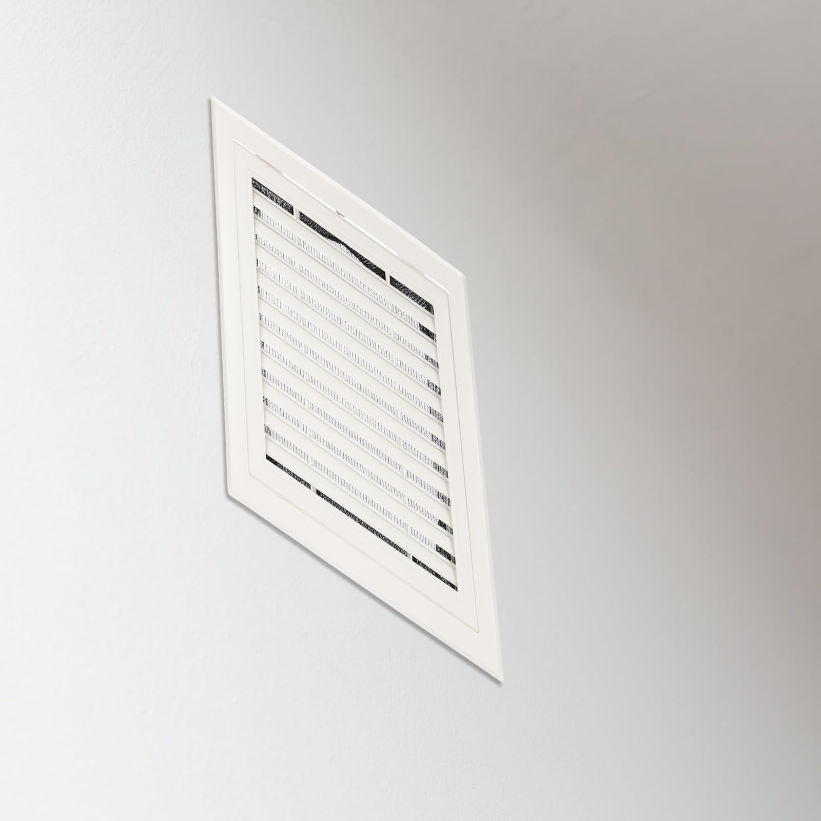 Cubierta de ventilación de plástico blanco de alta calidad de 12 x 12 pulgadas, rejilla de aire de retorno extraíble con filtro de malla para rejillas de ventilación de pared/techo, solución mejorada