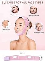 Vista 4 de Yeahka Máscara de elevación de línea V, correa de adelgazamiento facial, reductor de barbilla doble, cinturón de elevación facial en forma de V