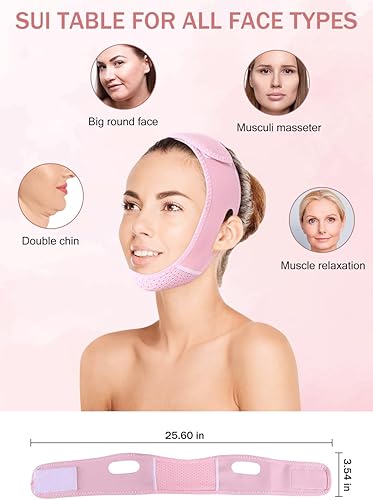 Miniatura 4 de Yeahka Máscara de elevación de línea V, correa de adelgazamiento facial, reductor de barbilla doble, cinturón de elevación facial en forma de V,