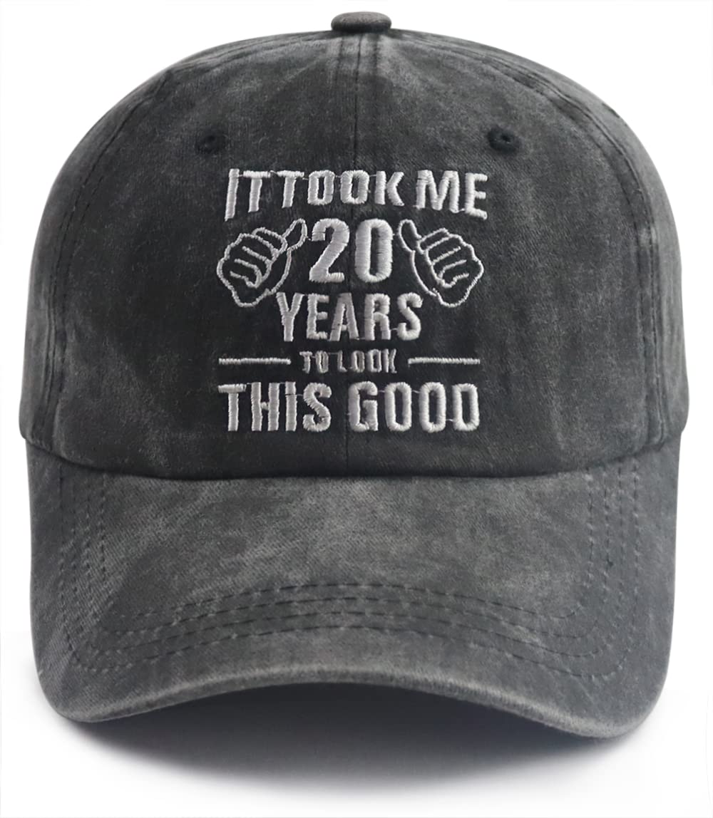 XacaYuerp It Took Me 20 Years to Look This Good Hat for Women Men, Funny Adjustable Embroidery 20th Birthday Baseball Cap