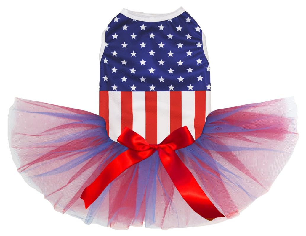 Robe pour chien thème américain taille S pour fête et shooting photo