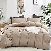 Vista 33 de CLOTHKNOW Juego de edredón de 3 piezas a cuadros color beige óxido, tamaño Full, juego de ropa de cama de cuadros edredón terracota con 2 fundas