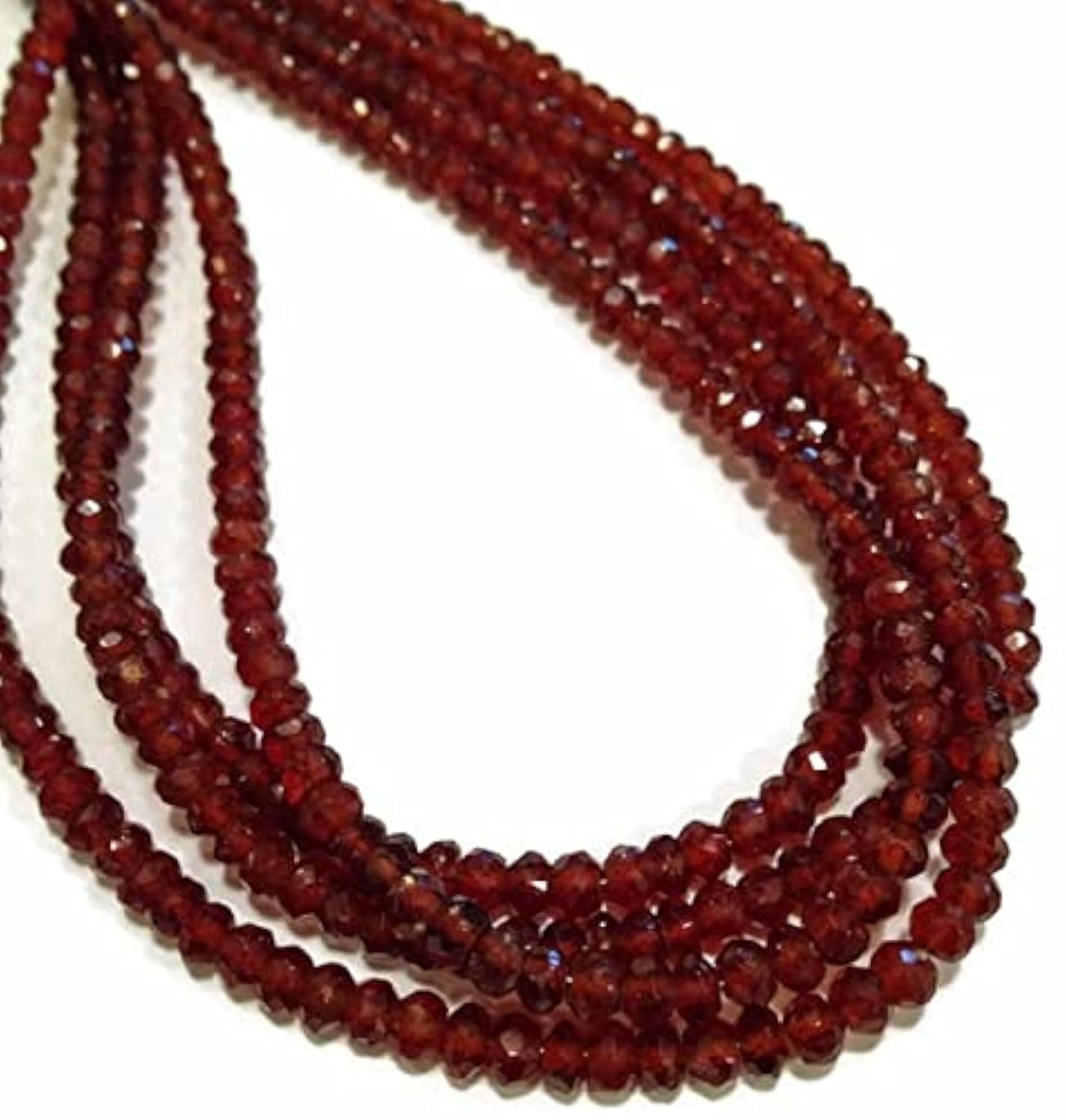 Hessonite garnet faceted rondelles 4mm pour illuminer vos tenues du quotidien en été