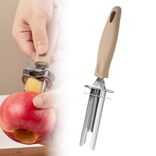 Apple Bell Pepper Corer, 2025 New Multi Functional Adjustable Fruit and Vegetable Corer Tool, Stainless Steel Durable Core Remover, Kitchen Time Saver (1)