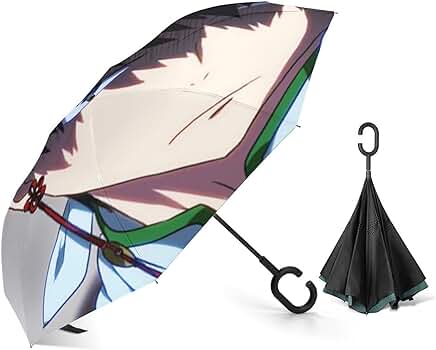 Amazon | 傘 長傘 逆さ傘 白澤 鬼灯の冷徹 アニメ柄 萌えグッズ