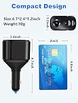 Cigarette Lighter Splitter Adapter, 210W 4 in 1 Cigarette Lighter USB Charger [PD3.0& DualQC3.0] Multi Port & Socket, 12V/24V Dual USB Type C Fast Car Charger Adapter for iPhone 17 Pro Max Air,Samsung
