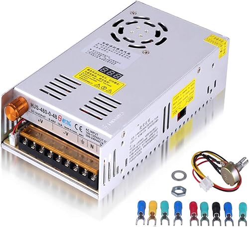 Convertidor de voltaje de alimentación CC ajustable, MYSWEETY AC 110V-220V a DC 0-48V módulo de conmutación Fuente de alimentación de conmutación