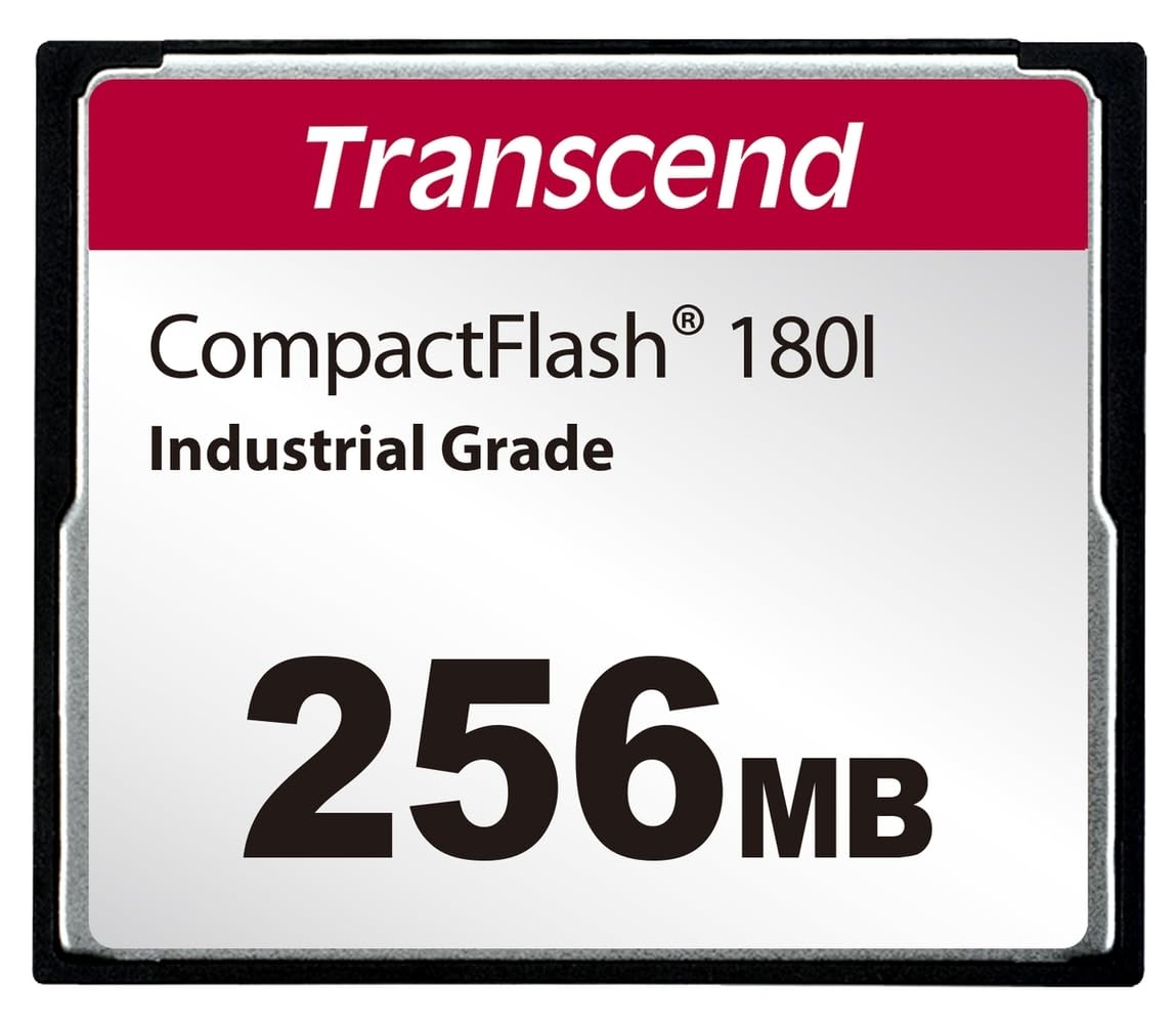 Transcend Japan TS256MCF180I CF Card, 256 MB, Temperature Extension, Simulation SLC/pSLC Mode, Heavy Duty (TBW: 53TB), For Industrial Use